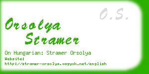 orsolya stramer business card